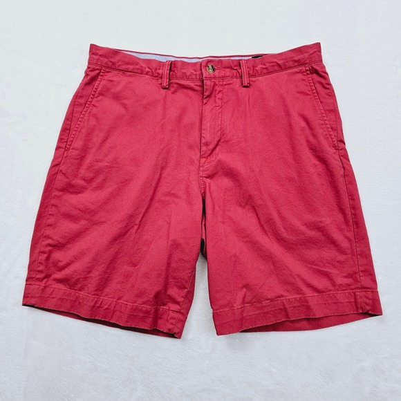 Polo Ralph Lauren Shorts Mens 33W Chino Stretch Classic Red Preppy Coastal Ivy - Picture 2 of 10